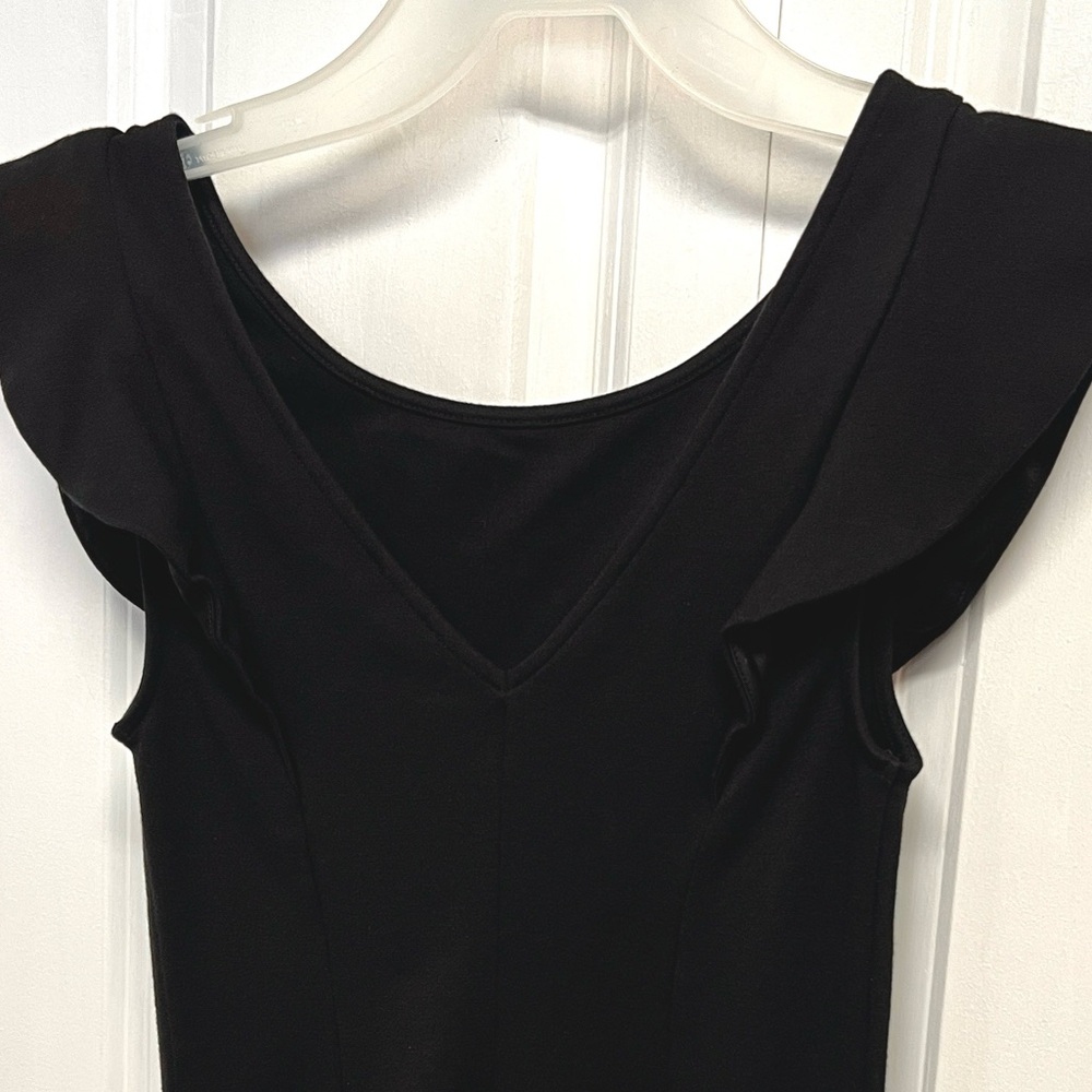 Express Black Ruffle-Sleeve Tank Top Size XS - Picture 6 of 7